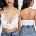 Free People Adella Lace Bralette White Sz XS Photo 1