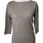 Valerie Stevens light gray merino wool knit sweater size 8 Photo 0