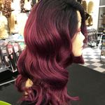 Wig Vibrant Burgundy Magenta Deep Wave New Wig Photo 0