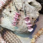 Puka pink shell choker & earring set vintage Pink Photo 1