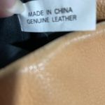 Tignanello Leather Purse Handbag Brown Magnetic Close Lace Detail Tan Photo 3