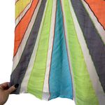 MaxAzria Collection Silk Chiffon Starburst Dress Sleeveless size 8 Orange Photo 3