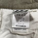 Off-White  Shorts Womens 26 Green Flower Embroidery Cargo Streetwear Military Photo 3