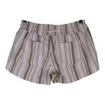 Roxy  Striped Shorts Elastic Waist Casual Comfy Beach Summer Medium‎ Cotton Linen Photo 2
