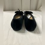 Ann Taylor Factory Shoes Black Dressy Flat Toe Bow Slip On Velvety NWT Sz 6M Photo 4