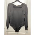 Spadehill Black Long Sleeve Scoop Neck Bodysuit Womens Medium Layer Warm‎ Work Photo 1