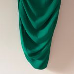 Amanda Uprichard Kimora Mini Dress in Dark Green Size XS Cut Out V-Neck Ruched Photo 3