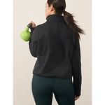 Athleta  M Altitude Half Zip Sweatshirt Womens Medium Black Fleece Lined Photo 5