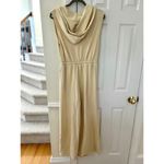 ASOS  Buttery Beige Hooded Wide Leg Zip Up Jumpsuit Photo 2