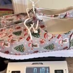 Christmas Print Slip On Shoes Chinese Size 41 Santa Trees Snowman Holiday Party Gray Photo 8