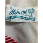 Vintage 60s Melvire of Miami Red White Striped Mod Sleeveless Pleated Dress Photo 5