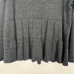 Jane and Delancey  Tiered Long Sleeve Charcoal Sweater/Top Size Large Photo 7