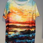 Sunset Ocean Graphic All Over Print T Photo 1