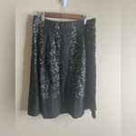 Talbots size 4 black lace over nude lining a line skirt Photo 3