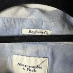 Abercrombie & Fitch linen boyfriend button up top blue tie dye women’s size S Photo 4