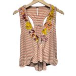 Free People Floral Embroidered Tank Top Women Sz S Red V-Neck Wrap Boho Festival Photo 2