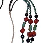 Navajo Turquoise Spiny & Heishi 3 Strand Long Beaded Southwestern Necklace Blue Photo 10