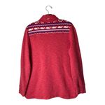 Vineyard Vines  Shirt Women Medium Red Whale Isle‎ Quarter Zip Pullover Preppy Photo 2