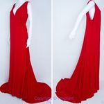 Eloquii NEW red maxi formal dress with trail, women's size 16 Photo 4