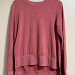 Alo Yoga Women's Heathered Red Crew Neck Sweater Photo 0