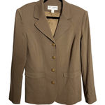 St. John Collection  By Marie‎ Gray Taupe Wool Long Sleeve Blazer Jacket Size 8 Photo 0