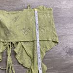 Cider V-NECK FLORAL TIE FRONT BOW LACE RUFFLE HEM CROP CAMI TOP 1X Photo 3