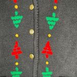 Nwt Vintage Tally ho embroidered / beaded “ ugly Christmas sweater “ sweater Red Photo 6