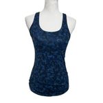 Lululemon Mystic Jungle Hawk Studio Racerback Tank Women’s XS Harbor Blue Photo 1