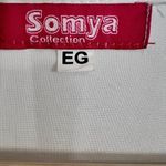 Somya Collection‎ Peasant Top Woman Small White Floral Embroidered 1/4 Sleeves Photo 1