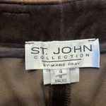 St. John Collection brown velvet wide leg trouser pant 4 Photo 2