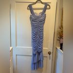 Elegant Ruched Dress in Lavender Purple Size XS Photo 2