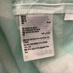 Style & Co Top Tie Front Oversized Cotton Linen Blend Gingham Plaid Mint Green M Photo 3