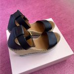 Chloé Glyn Espadrille Wedge Sandal in Black Leather Photo 4