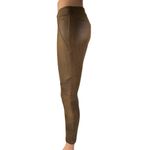Free People  Never Let Go Brown Faux Suede Leather Skinny Leggings Pants Size 4 Photo 1