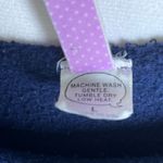 Urban Renewal Women’s Teddy Bear Graphic Sweatshirt Navy Blue Crewneck Size L Photo 3