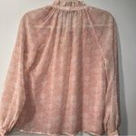 Rebecca Minkoff REBECCA Minkoff Pink 100% Silk Billowed Sleeve Blouse Size Small Photo 3