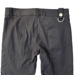 HIGH Use Womens Black Pants Trousers Slim Leg Ankle Cuffed D Ring Detail Size 27 Photo 3