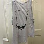 The classic brand owl tank top with blingged out glasses (size small) Gray Photo 2
