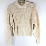 Everlane The Texture Cotton Crew Neck Sweater Chunky Knit Beige XXS Photo 3