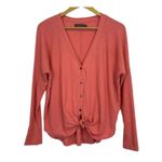 Abercrombie & Fitch ✨ Pink Front Tie Sz Medium Top Thermal✨ Photo 2