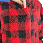 BumbleBella By Jill Martin Sherpa Shawl Collar Button Lounger Buffalo Plaid XS/S Photo 3