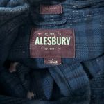 Women’s Hand bleached plaid farmhouse festival fall flannel shirt Blue Size L Photo 6