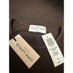 Aritzia NEW  Babaton Sculpt Knit Brown Racerback Tank Mini Bodycon Dress Size S Photo 4