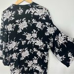 Spiritual Gangster Maya Black Floral Kimono Self Tie EUC One Size Fits Most Photo 11