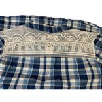 Dress Barn  Women's Multi-Blue Plaid Top Photo 4