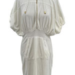 Juicy Couture  French Terry Dress Cover-Up‎ Y2K Hooded Zip Up White Size Small Photo 0
