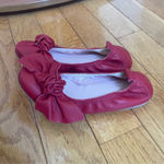 FERCA 81 Italian Leather Red Bow Ballet Flats Shoes Size 38 New Photo 8
