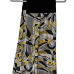 TRES CHIC BLACK YELLOW GRAY WHITE GEOMETRIC LONG TOP SMALL Photo 1