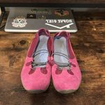 Lands End Shoes Casual Slip On Sneakers Pink Orange Suede Closed Toe size 8.5 Pink Photo 4