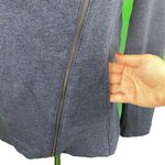 H by Bordeaux Navy Fleece Zip Up Sweatshirt Moto Jacket Photo 4